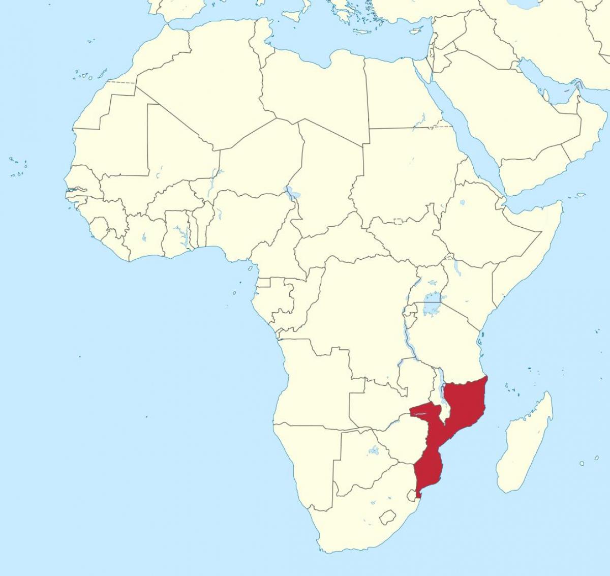 bản đồ của Mozambique phi