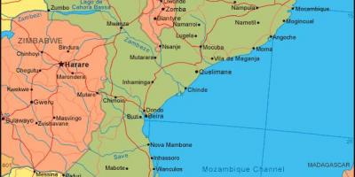 Bản đồ của Mozambique bờ biển