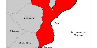 Bản đồ của Mozambique sốt rét