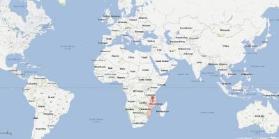 Mozambique trên bản đồ thế giới